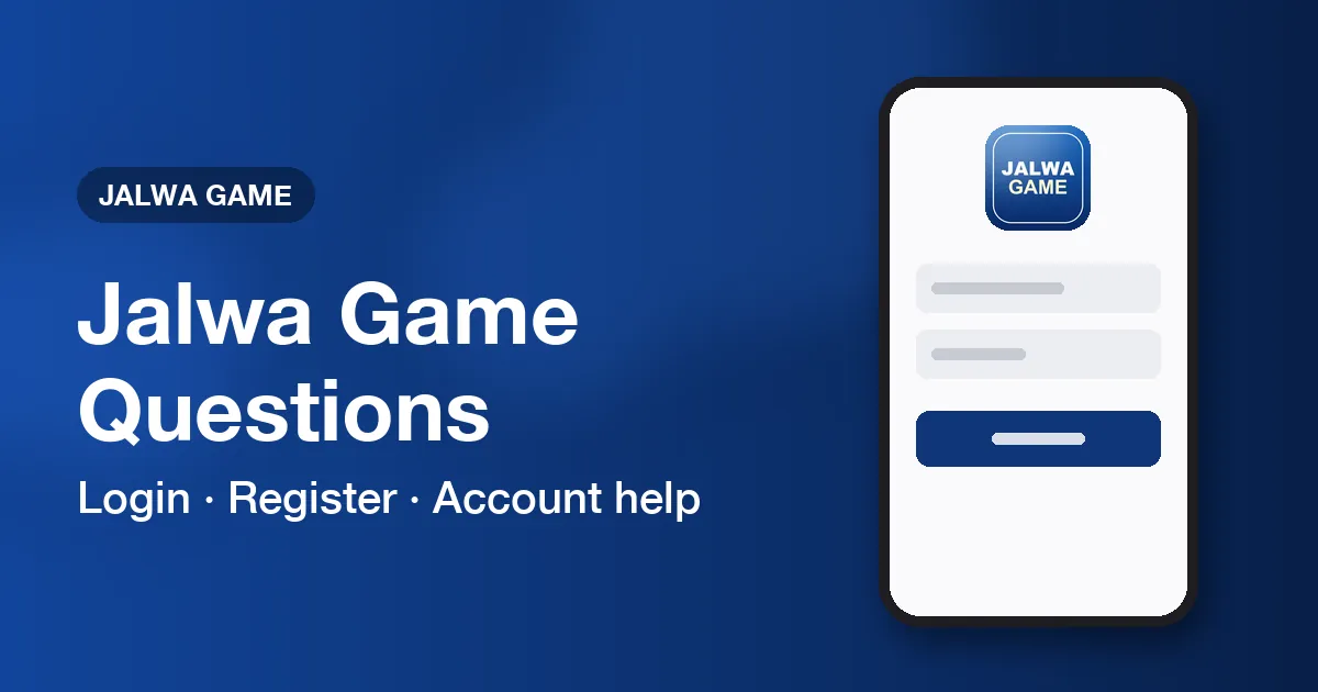 Banner for the Jalwa Game FAQ page with a phone mock-up