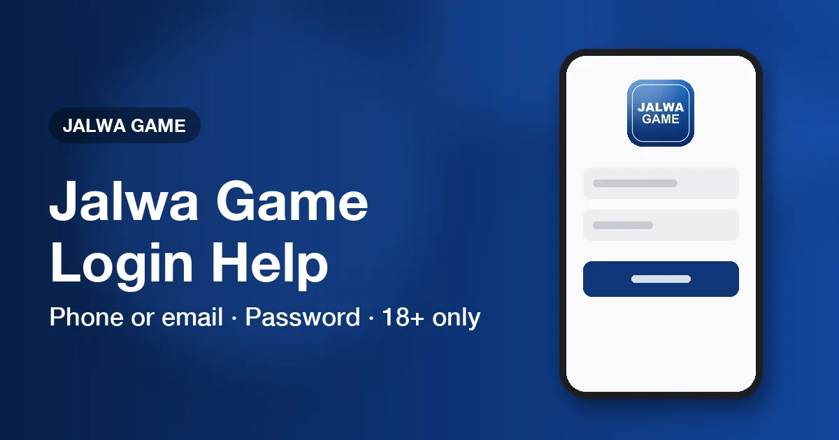 Jalwa Login banner with a phone mock-up showing phone number and password boxes